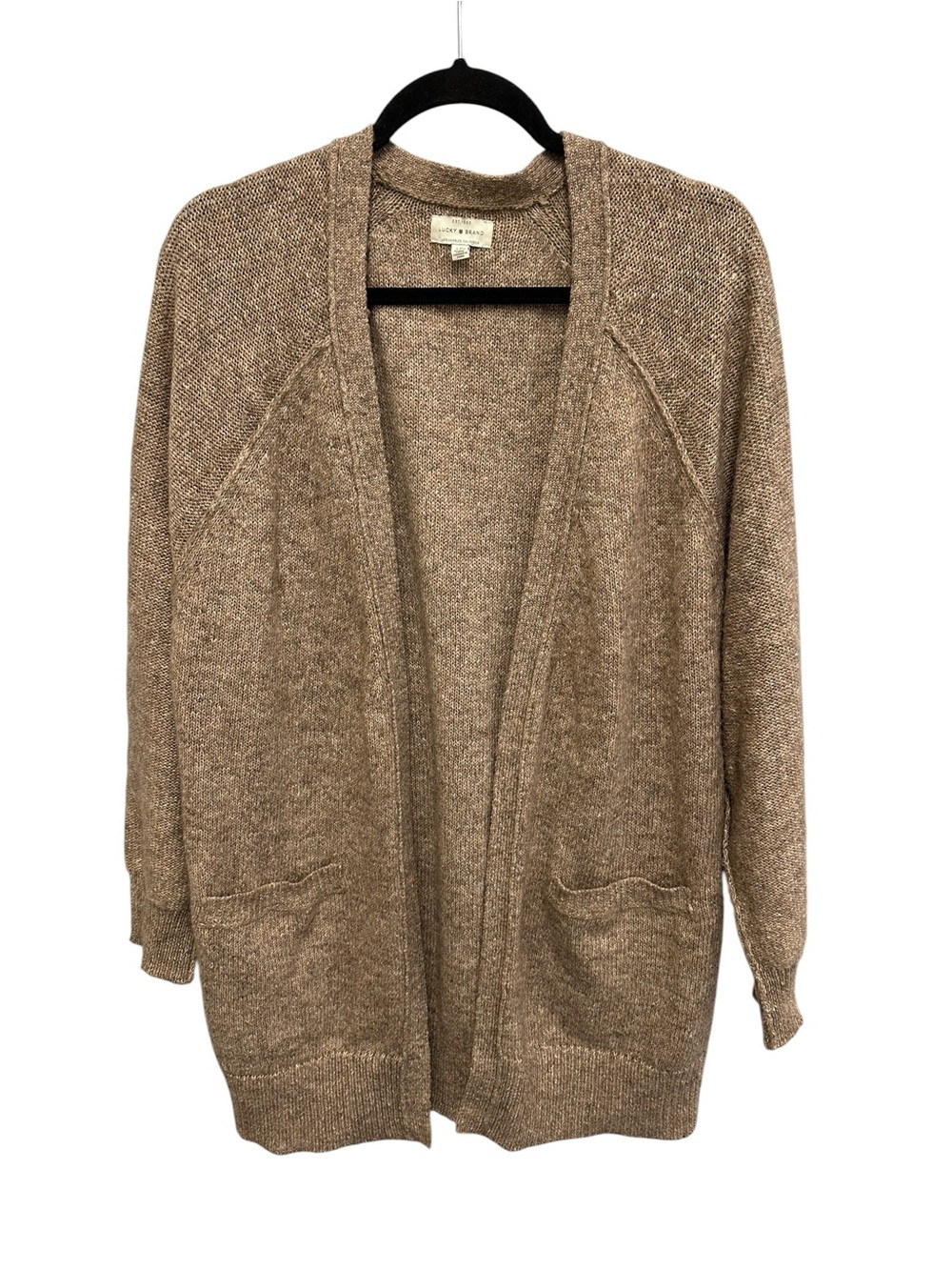 Lucky Brand longline wool blend cardigan sweater Size L warm cozy grannycore